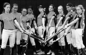 (L to R): Bella Fimognari, Madelyn Cable, Alea Woods, Jordan Brielmaier, Claire Prudhomme, Lauren Staudt, Katie Richardson, Asia Newson, Kaitlin Shannon-Swanson, Bridget Gorman